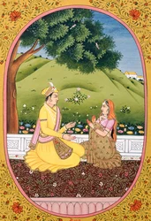 Årskalenderbillede og maleri til en hinduistisk måned Baisakh, Indien