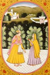 Årskalenderbillede og maleri til en hinduistisk måned Magha, Indien