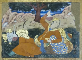 Frisk på Chehel Sotoun Palace, Esfahan, Iran
