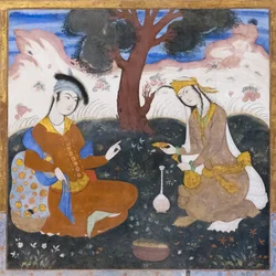 Frisk på Chehel Sotoun Palace, Esfahan, Iran