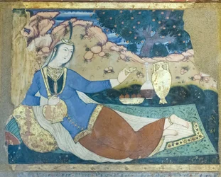Frisk på Chehel Sotoun Palace, Esfahan, Iran