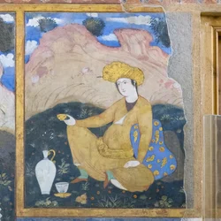 Frisk på Chehel Sotoun Palace, Esfahan, Iran