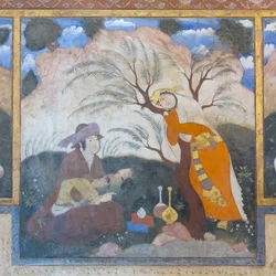 Frisk på Chehel Sotoun Palace, Esfahan, Iran