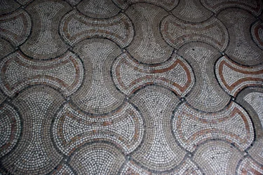 Detalje af gulvdekoration (mosaik)