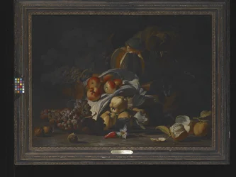 Frugtstilleben (olie på lærred)