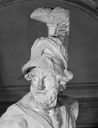Menelaos støtter liget af Patroclus, kopi af en græsk original (marmor)