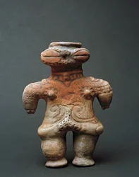 Terracotta dogu-skulptur fra Akita, Jomon-perioden 11.-4. århundrede f.Kr