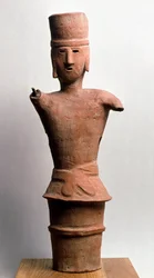 Terracotta begravelse Haniwa, kofun periode 3.-6. århundrede