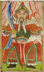 Janggun (naturligt pigment på silke)