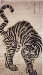 Tiger, koreansk maleri.