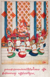 Mahajanaka Jataka. (stik, ca. 1910)