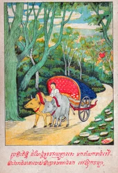 Mahajanaka Jataka. (gravering, ca. 1910)