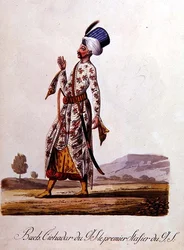 Sultan, fra album med tyrkiske kostumer, slutningen af det 18. århundrede