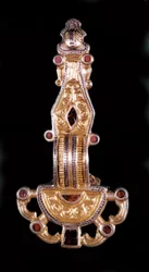 Merovinger fibula. Museum i Saint-Germain-en-Laye