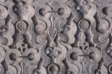 Detalje af en mur, bygget af saadierne i 1565 (stuk)