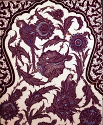 Osmannisk kunst: Iznik-keramik dekorerer omskæringshallen i Topkapi-paladset i Istanbul, Tyrkiet