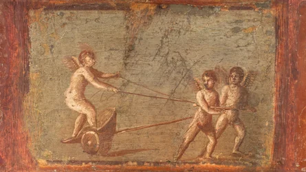 Amoretter i en vogn, Herculaneum