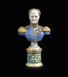 En porcelænsbuste af kejser Alexander I, ca. 1825-1850 (porcelæn)