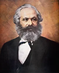 Karl Marx (farve litho)