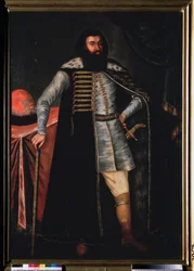 Portræt af grev Ivan Repnin (?). Maleri af en russisk mester, olie på lærred, 2. halvdel af 1600-tallet. Gammel russisk kunst. Det russiske statsmuseum, Sankt Petersborg.