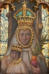 Eremitagen (Eremitagen af Nuestra Señora de La Plaza). Interiør. Alteret. Detalje. Alter (maleri)