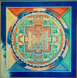 Mandal de Sarvid Vairochana Loft af Potala Palace i Lhasa. Tibet