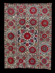 Shakhrisyabz Suzani, ca. 1800 (silkebroderi på bomuldsfundament)