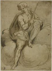 Siddende Sankt Johannes Døberen