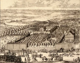 Det tyske kvarter Nemetskaya sloboda i Moskvas venstre del, 1705