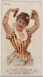 Bones, fra Musical Instruments-serien N82 til Duke-cigaretter, 1888., 1888.