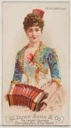 Concertina, fra Musical Instruments-serien N82 til Duke-cigaretter, 1888., 1888.