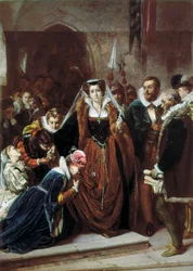 dronning Mary 1. Stuart (1542-1587) går til stilladset