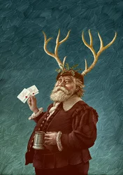 Falstaff, 2015 (scratchboard, farvelagt digitalt)