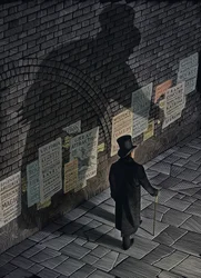 Jekyll  Hyde, 2011 (scratchboard, farvelagt digitalt)