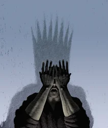 Macbeth, 2000 (scratchboard, farvelagt digitalt)