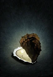 Pearl Oyster, 2008 (scratchboard, farvelagt digitalt)