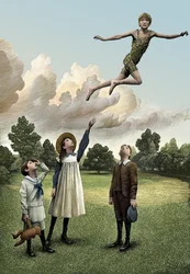 Peter Pan, 2008 (scratchboard, farvelagt digitalt)
