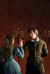 Shakespeare in Love, 2017 (scratchboard, farvelagt digitalt)