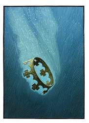 The Fall of Arthur, 2013 (scratchboard, farvelagt digitalt)