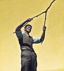 The Rainmaker, 2000 (scratchboard, farvelagt digitalt)