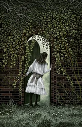 Den hemmelige have, 2004 (scratchboard, farvelagt digitalt)