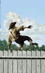 Tom Sawyer, 2004 (scratchboard, farvelagt digitalt)