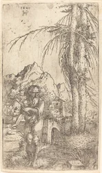 Sankt Hieronymus i et landskab