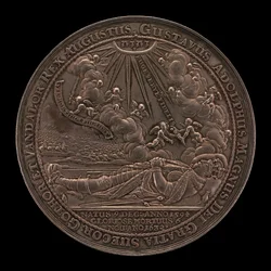 Gustav II Adolfs død, 1594-1632, konge af Sverige 1611 [forside], 1634.