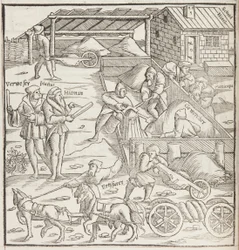 Cosmographia, detalje af Fol 436 (gravering)