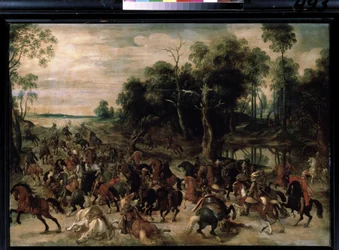 Kavaleriangreb, ca. 1615 (olie på træ)