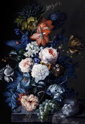 Stilleben med fuglerede. Maleri af Sebastian Wegmayr (1776-1857) Privat samling.