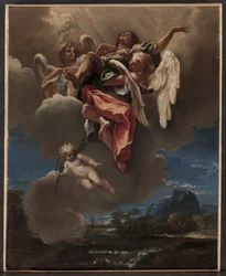 Studie til "An Apotheosis of a Saint" (til San Bernardino dei Morti, Milano), ca. 1695 (olie på lærred)
