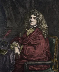 Portræt af Jean-Baptiste Poquelin dit Moliere (Jean Baptiste Poquelin