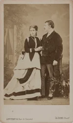 Paul Pavlovich Demidoff, 2. prins af San Donato 1839-1885, med sin kone, Maria..., 1863.